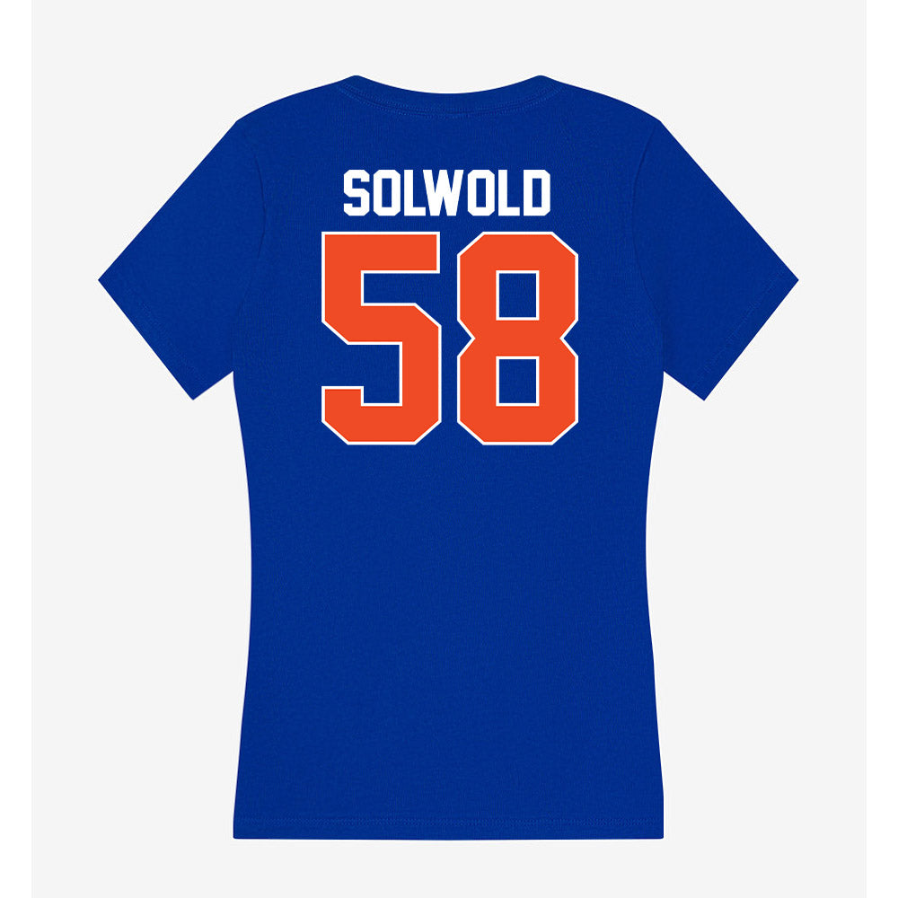Florida - NCAA Football : Hunter Solwold - Women's V-Neck T-Shirt-1