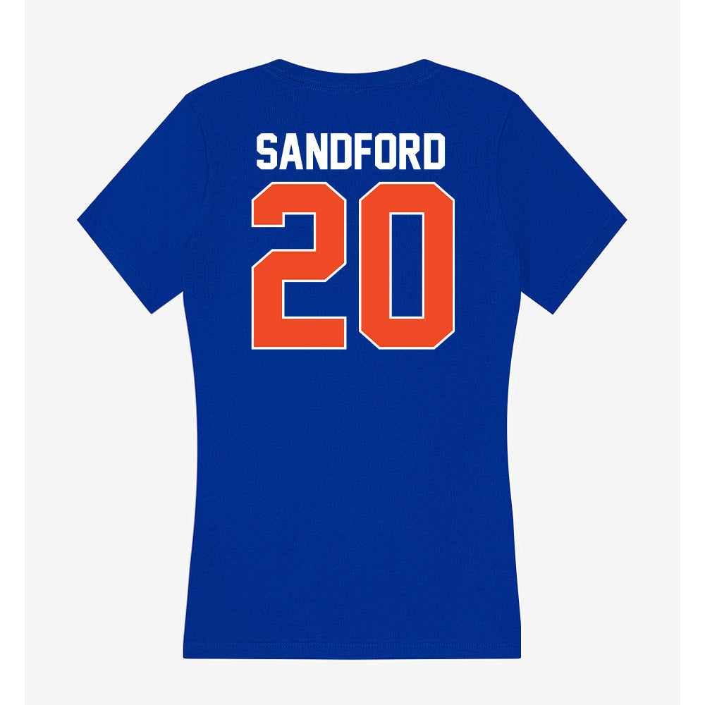 Florida - NCAA Baseball : Schuyler Sandford - Women's V-Neck T-Shirt-1