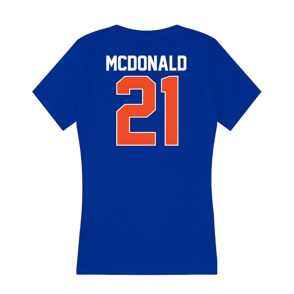 Florida - NCAA Baseball : Caden McDonald - Women's V-Neck T-Shirt-1