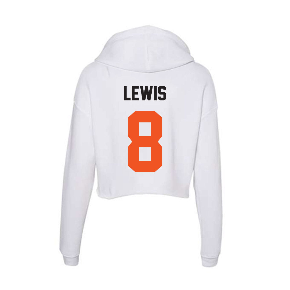 Oklahoma State - NCAA Football : Kollin Lewis - Women's Crop Fleece Hooded Sweatshirt-1