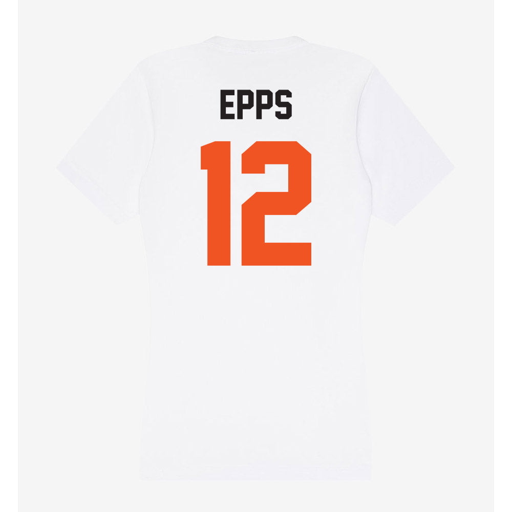 Oklahoma State - NCAA Football : Cameron Epps - Women's V-Neck T-Shirt-1