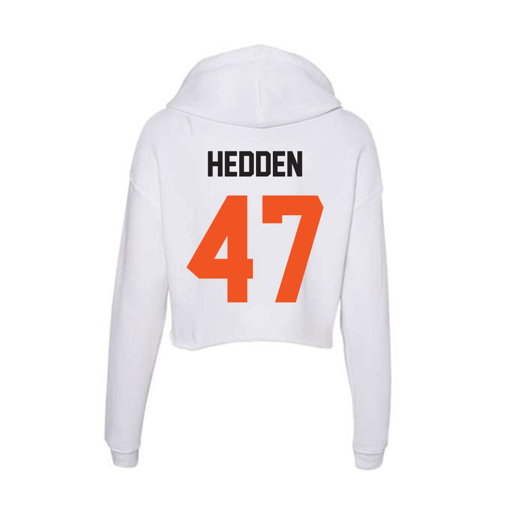 Oklahoma State - NCAA Women's Soccer : Emmy Hedden - Women's Crop Fleece Hooded Sweatshirt-1