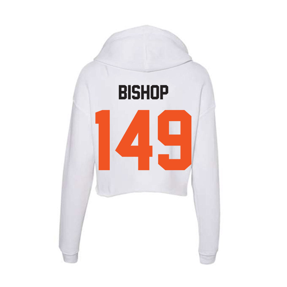 Oklahoma State - NCAA Wrestling : Max Bishop - Women's Crop Fleece Hoodie-1