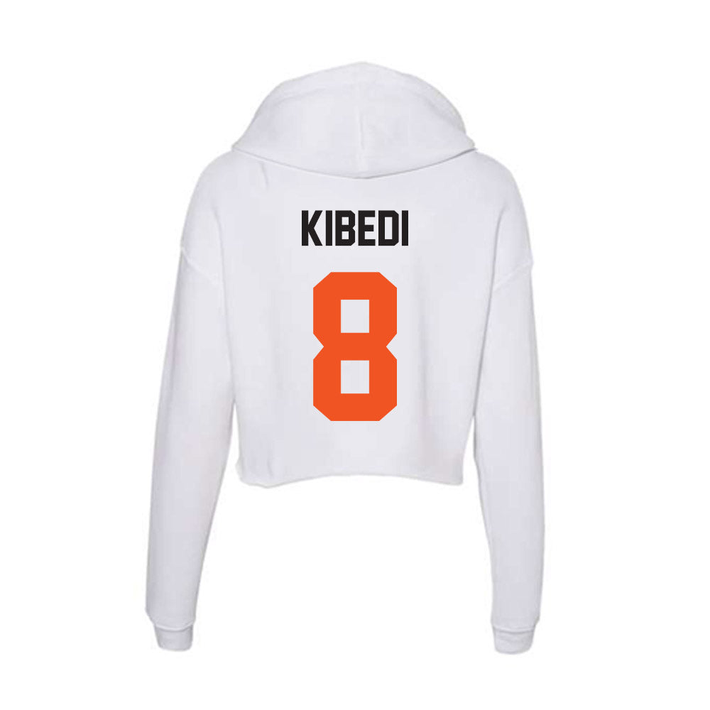 Oklahoma State - NCAA Women's Basketball : Annie Kibedi - Women's Crop Fleece Hooded Sweatshirt-1