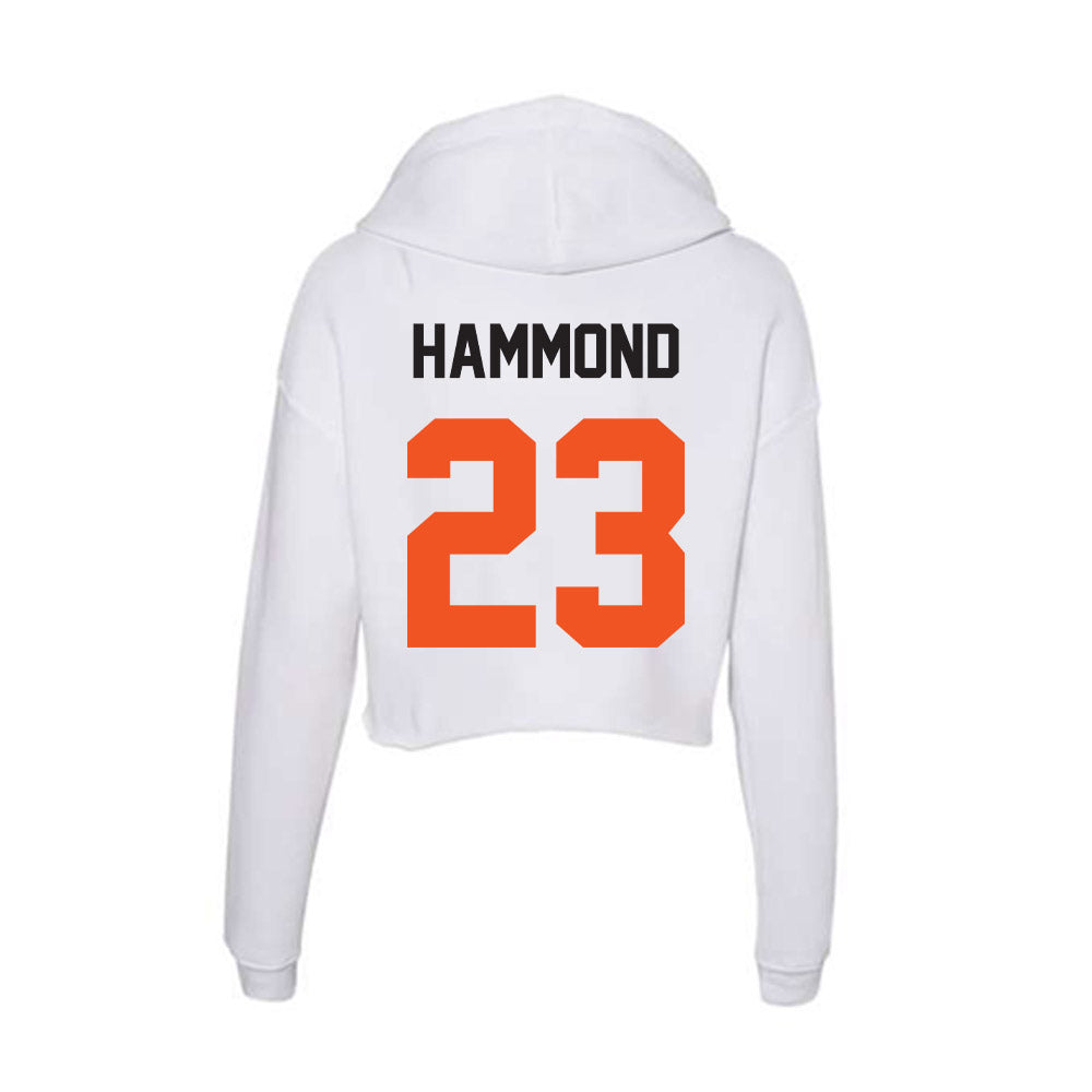 Oklahoma State - NCAA Football : Oscar Hammond - Women's Crop Fleece Hoodie-1