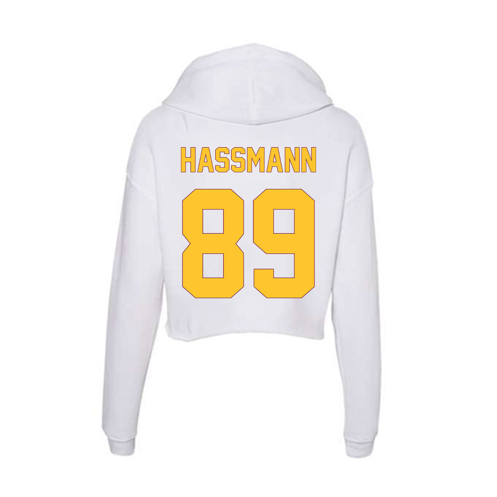 Arizona State - NCAA Football : Harry Hassmann - Classic Shersey Women's Crop Fleece Hooded Sweatshirt-1