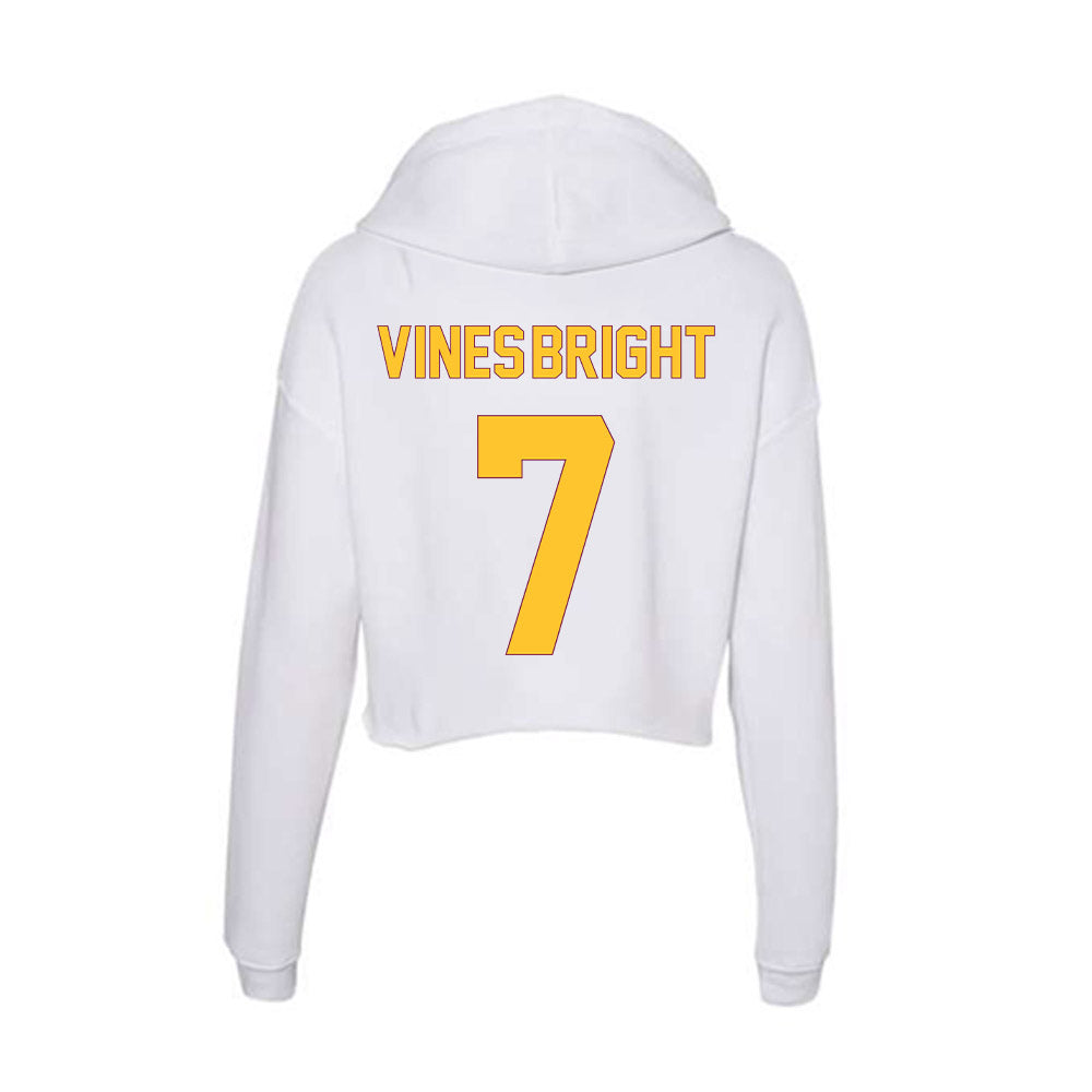 Arizona State - NCAA Football : Raiden Vines-Bright - Classic Shersey Women's Crop Fleece Hooded Sweatshirt-1