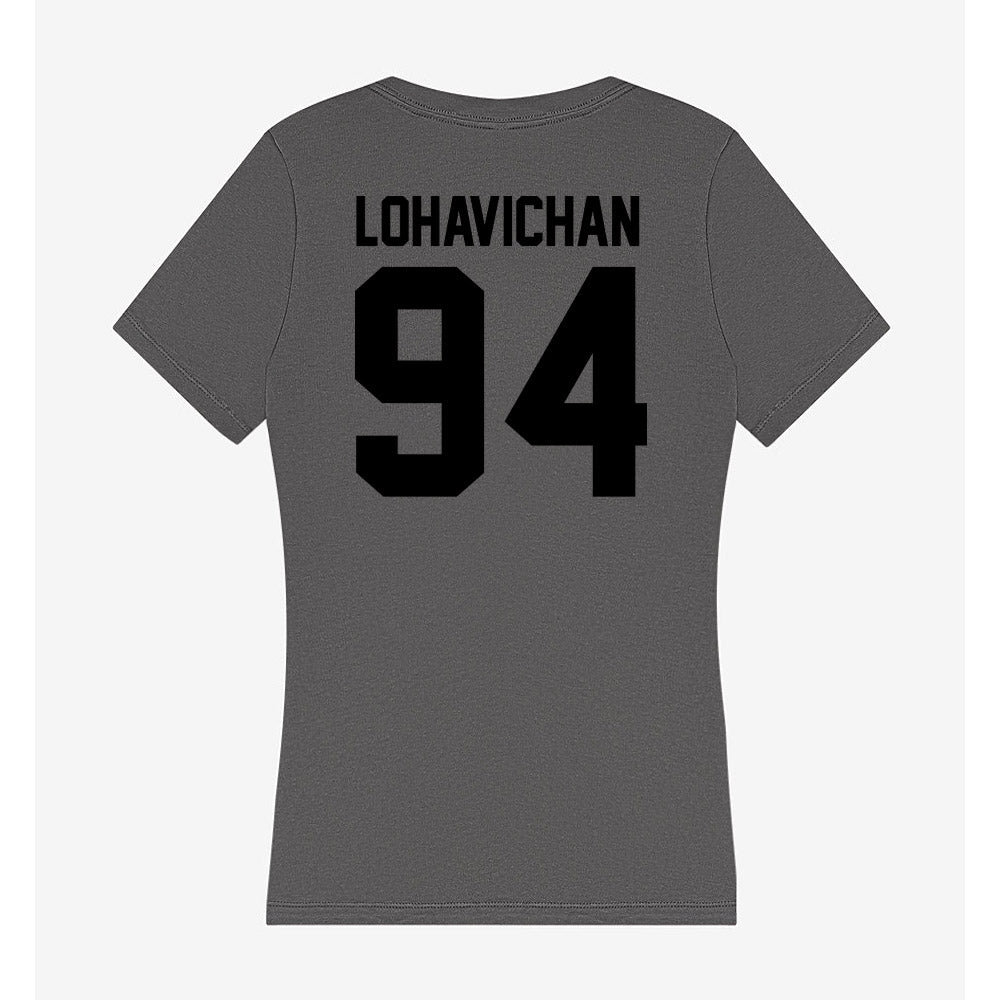 Wake Forest - NCAA Football : Zach Lohavichan - Women's V-Neck T-Shirt-1