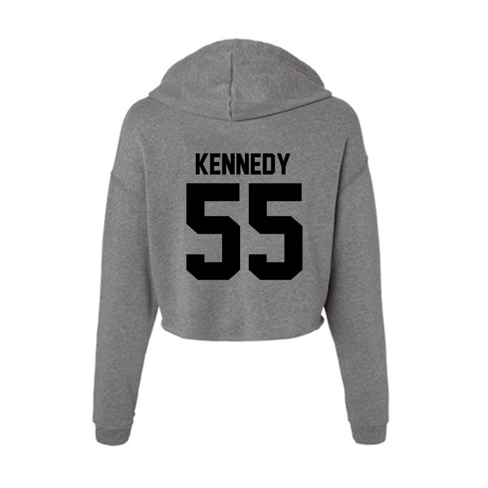Wake Forest - NCAA Men's Basketball : Kevair Kennedy - Women's Crop Fleece Hooded Sweatshirt-1