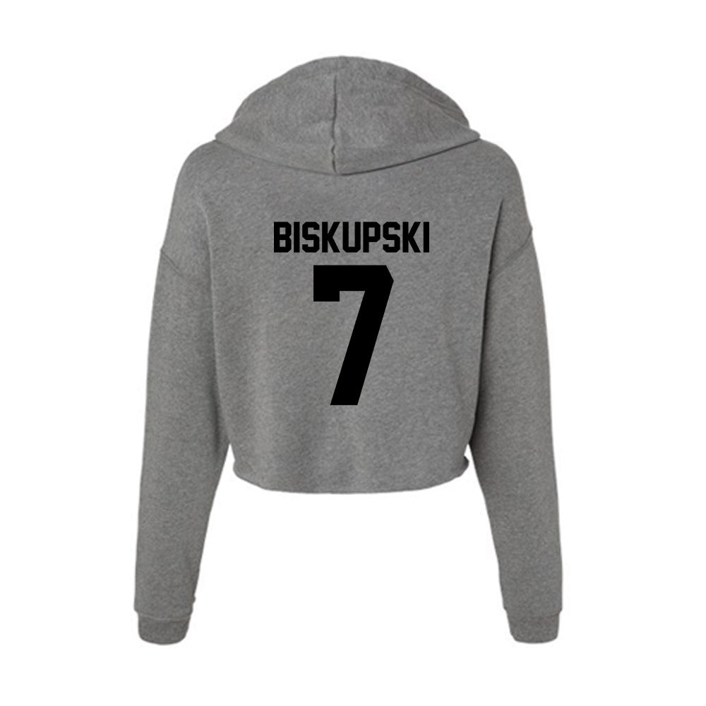 Wake Forest - NCAA Men's Soccer : Philip Biskupski - Women's Crop Fleece Hooded Sweatshirt-1
