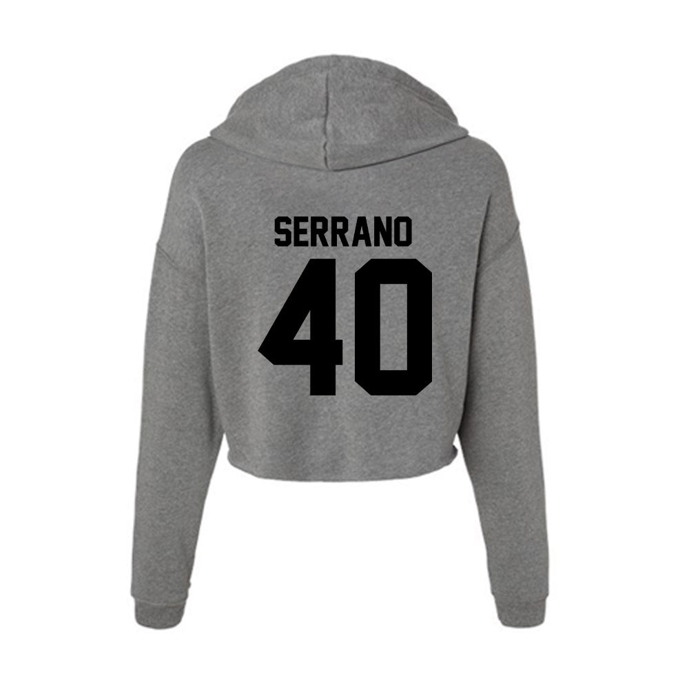 Wake Forest - NCAA Baseball : Jordan Serrano - Women's Crop Fleece Hoodie-1