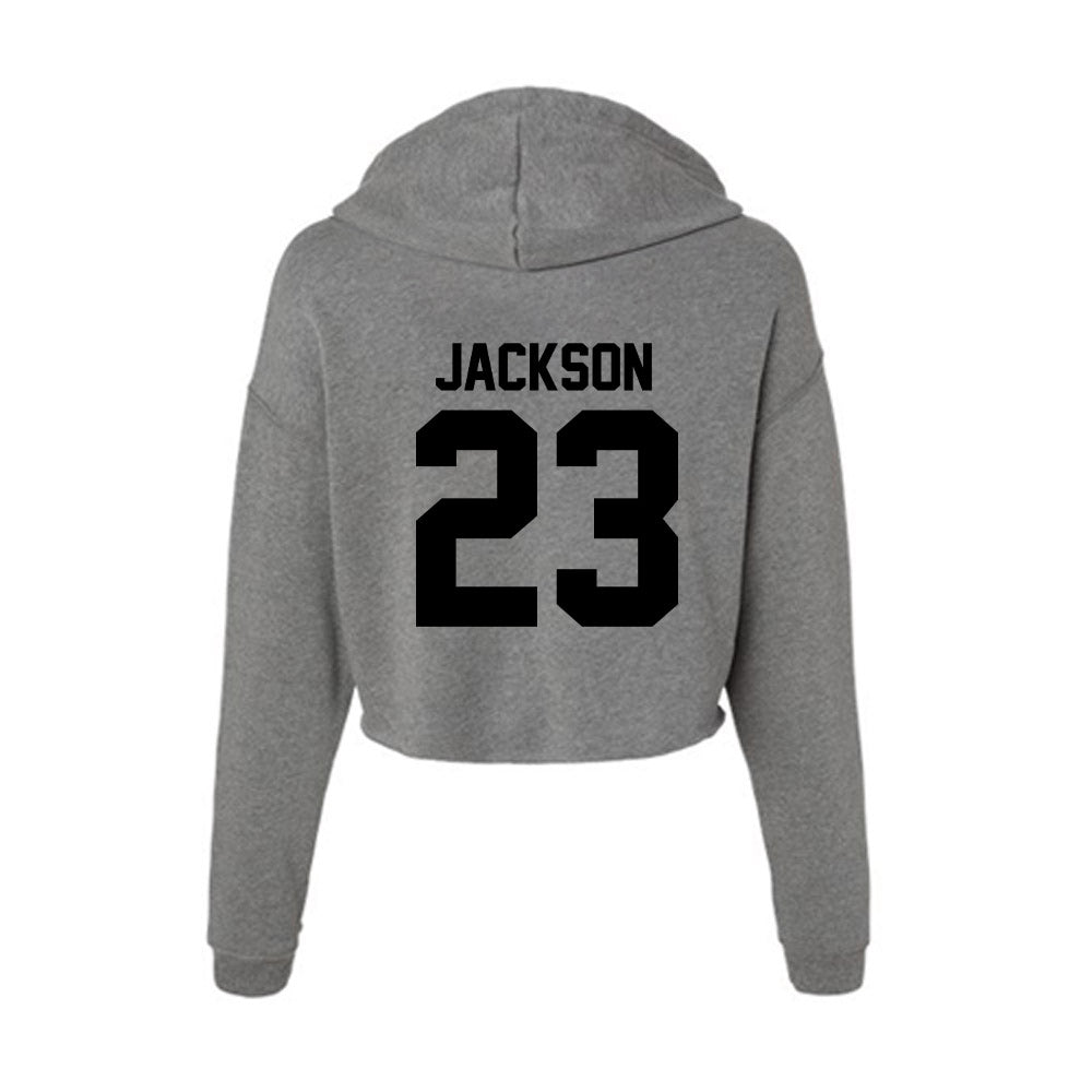 Wake Forest - NCAA Football : Zeek Jackson - Women's Crop Fleece Hooded Sweatshirt-1