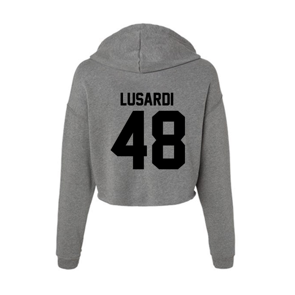 Wake Forest - NCAA Football : Matthew Lusardi - Women's Crop Fleece Hooded Sweatshirt-1