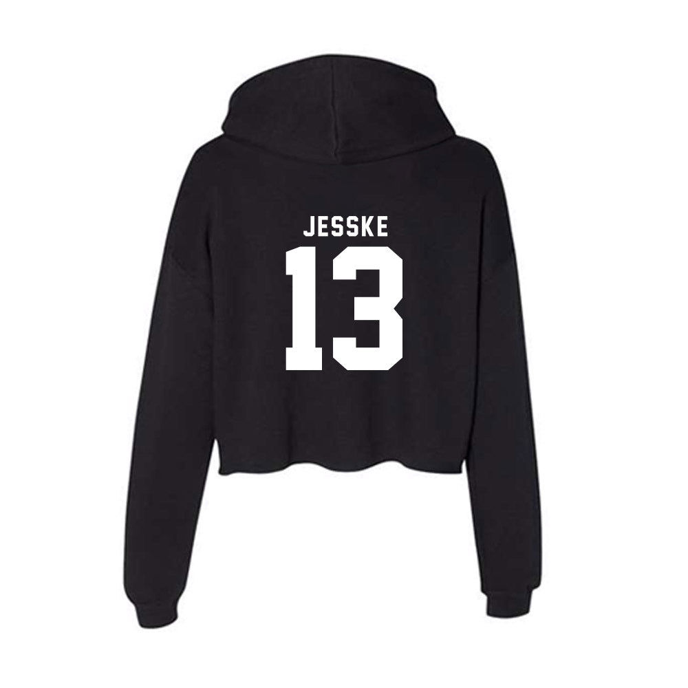 Nebraska - NCAA Baseball : Will Jesske - Classic Shersey Women's Crop Fleece Hooded Sweatshirt-1