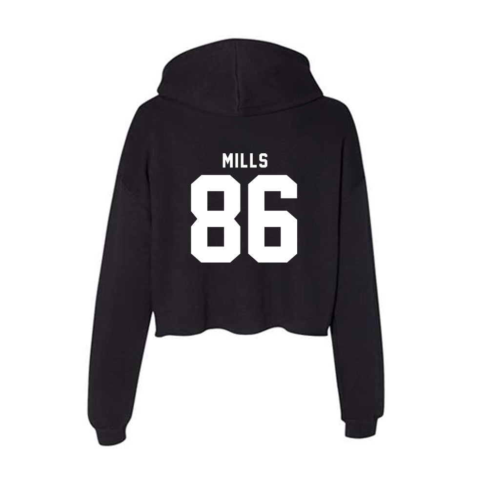 Nebraska - NCAA Football : Cortez Mills - Classic Shersey Women's Crop Fleece Hooded Sweatshirt-1