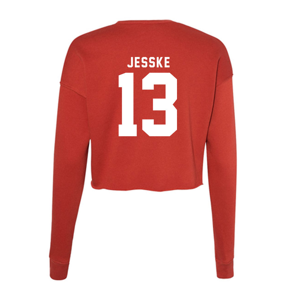 Nebraska - NCAA Baseball : Will Jesske - Classic Shersey Women's Cropped Crew Fleece-1
