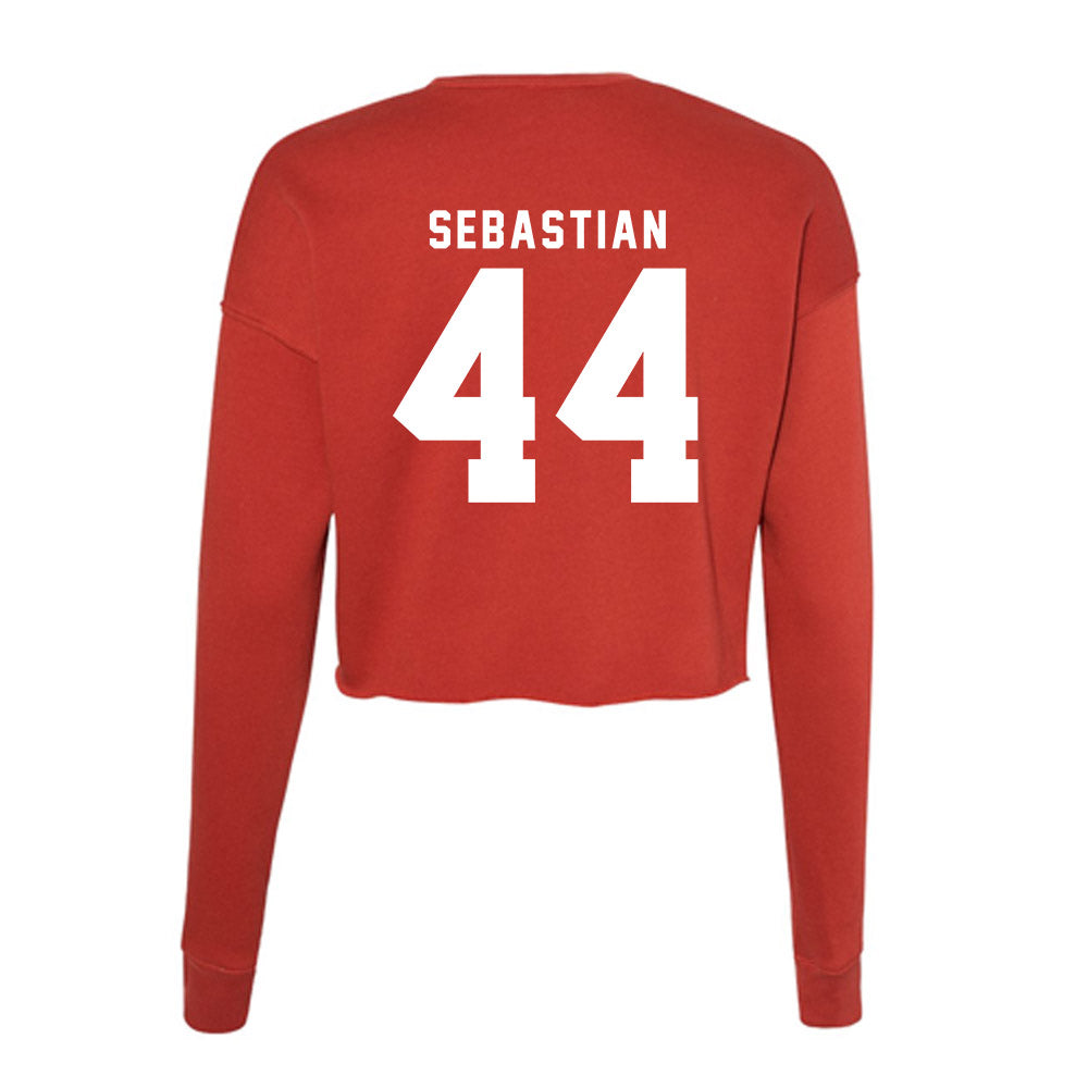Nebraska - NCAA Baseball : Blake Sebastian - Women's Cropped Crew Fleece-1