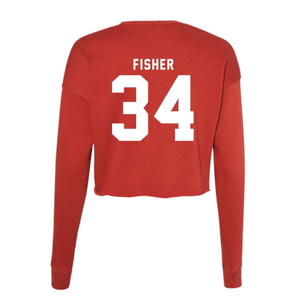 Nebraska - NCAA Women's Basketball : Emily Fisher - Women's Cropped Crew Fleece-1