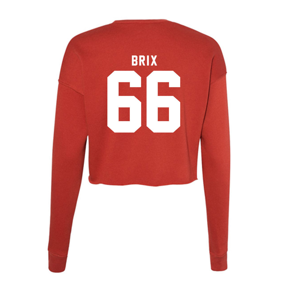 Nebraska - NCAA Football : Grant Brix - Women's Cropped Crew Fleece-1