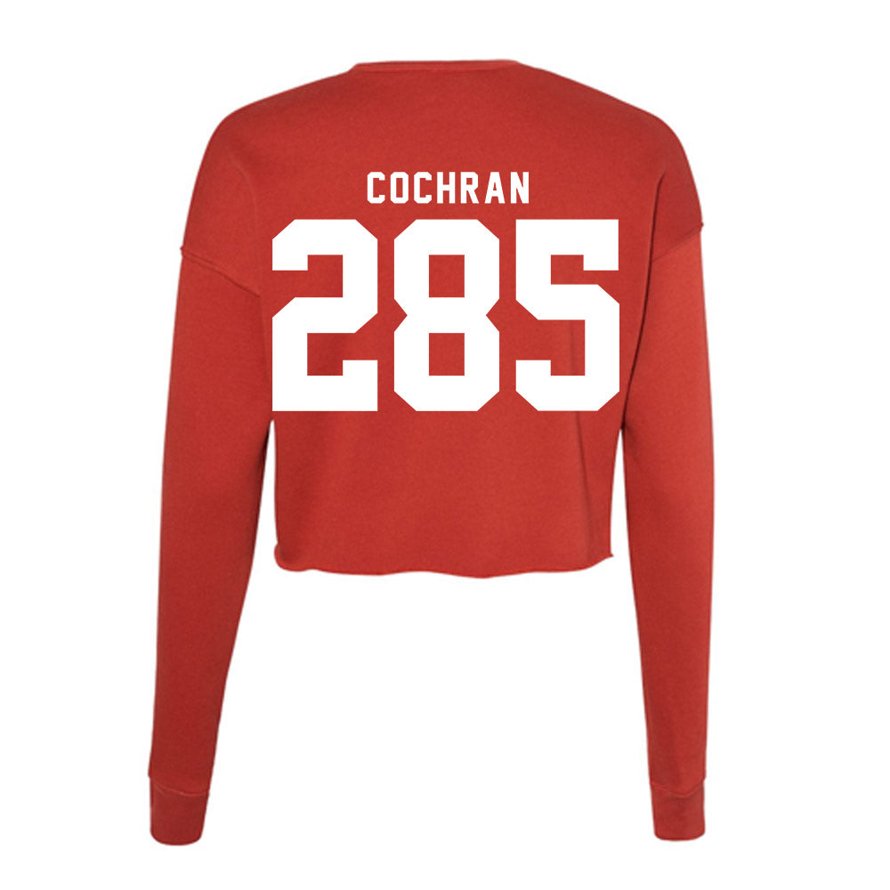 Nebraska - NCAA Wrestling : Lucas Cochran - Women's Cropped Crew Fleece-1