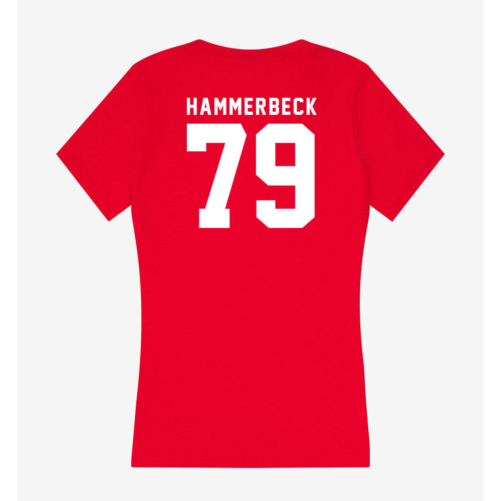 Nebraska - NCAA Football : Shawn Hammerbeck - Women's V-Neck T-Shirt-1