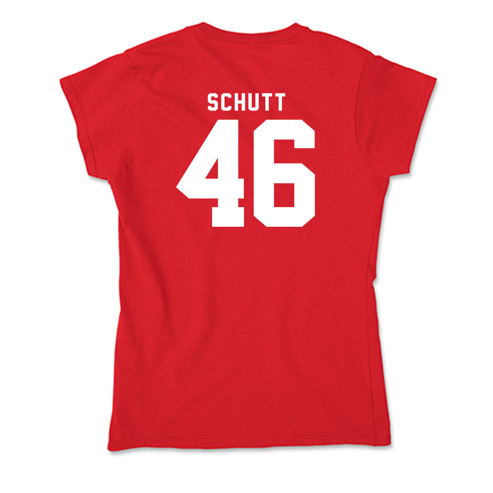 Nebraska - NCAA Football : Connor Schutt - Soft Style Women’s T-Shirt-1