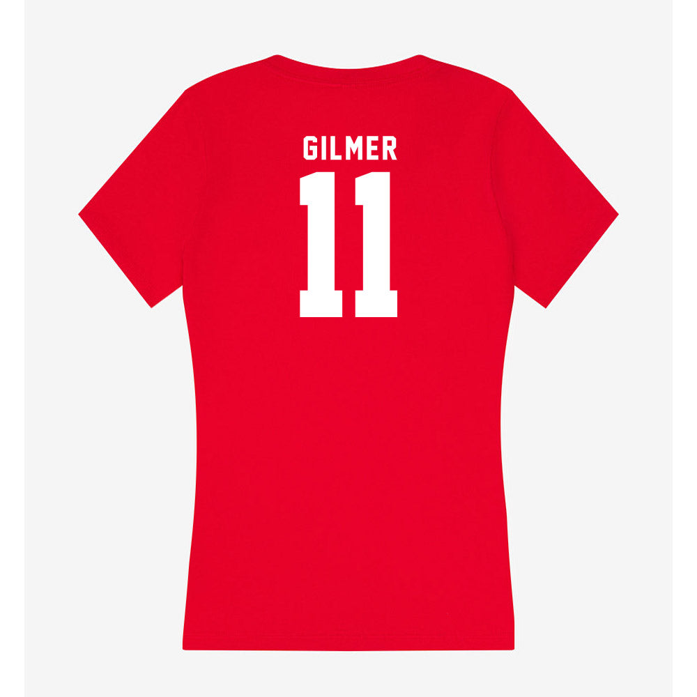 Nebraska - NCAA Football : Kwazi Gilmer - Women's V-Neck T-Shirt-1