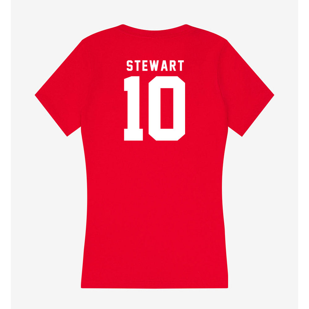 Nebraska - NCAA Women's Basketball : Madeline Stewart - Classic Shersey Women's V-Neck T-Shirt-1