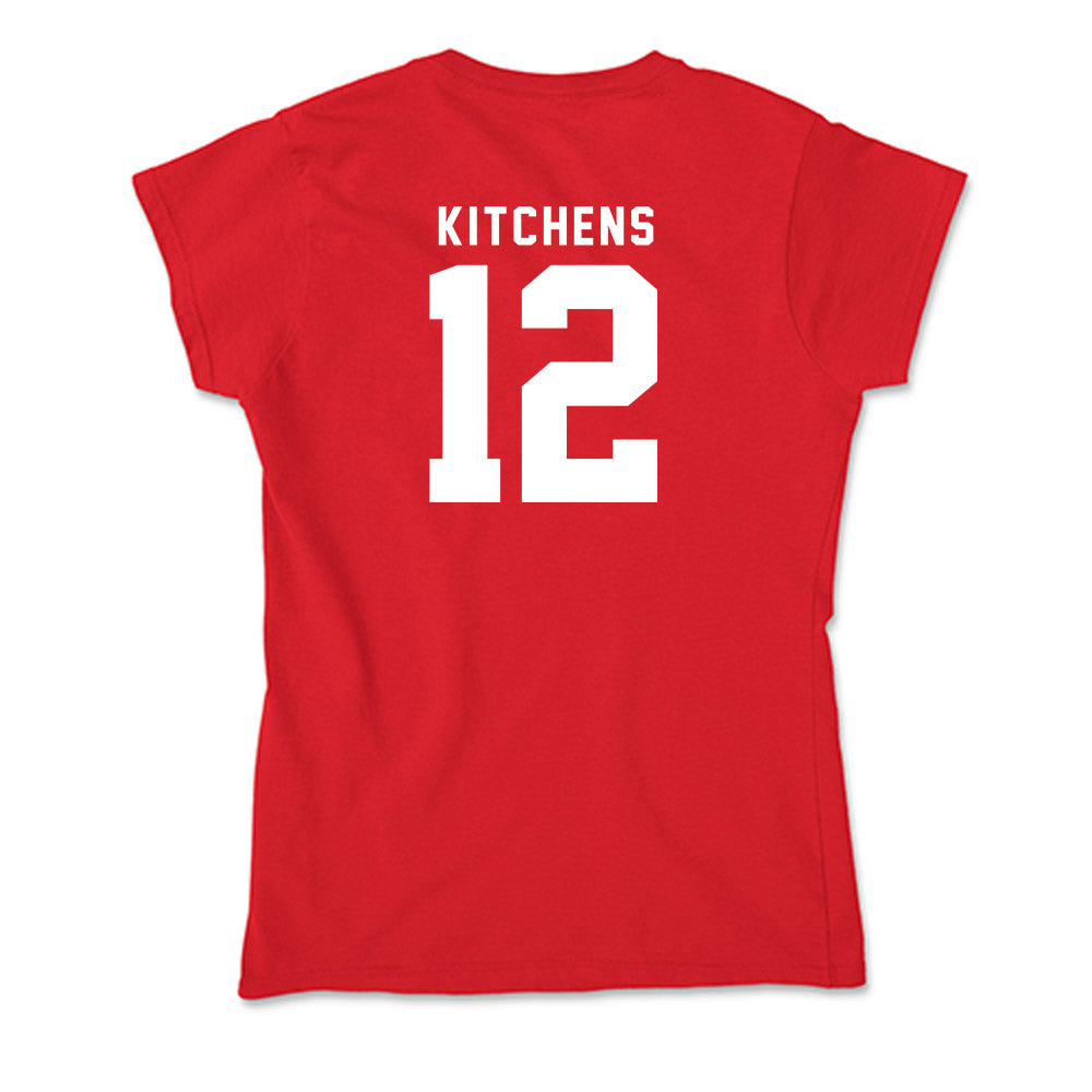 Nebraska - NCAA Baseball : Cole Kitchens - Soft Style Women’s T-Shirt-1