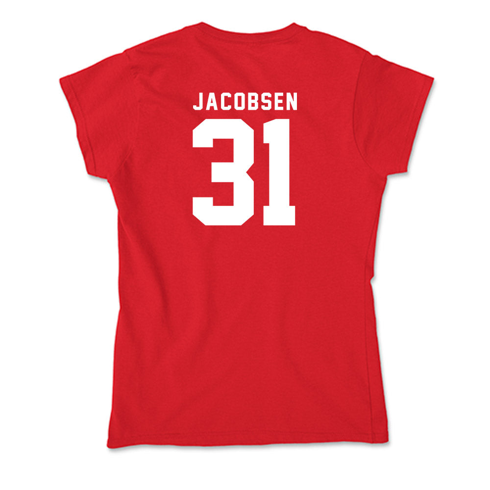 Nebraska - NCAA Men's Basketball : Cale Jacobsen - Classic Shersey Soft Style Women’s T-Shirt-1