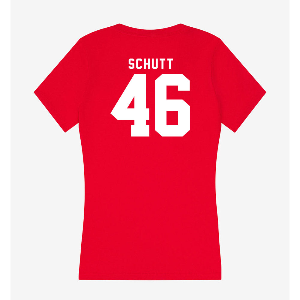 Nebraska - NCAA Football : Connor Schutt - Women's V-Neck T-Shirt-1