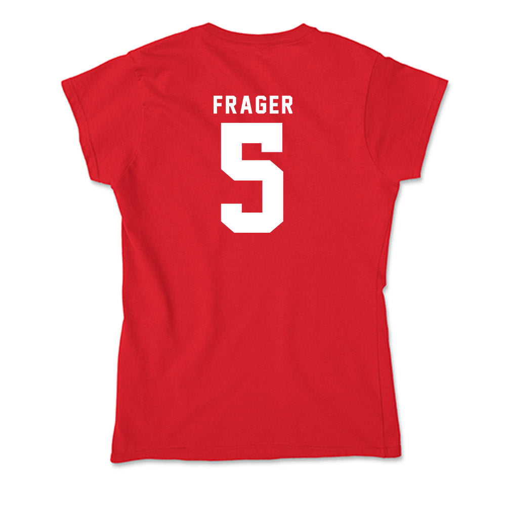 Nebraska - NCAA Men's Basketball : Braden Frager - Classic Shersey Soft Style Women’s T-Shirt-1
