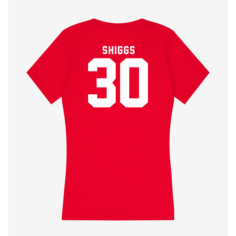 Nebraska - NCAA Football : Jasin Shiggs - Women's V-Neck T-Shirt-1