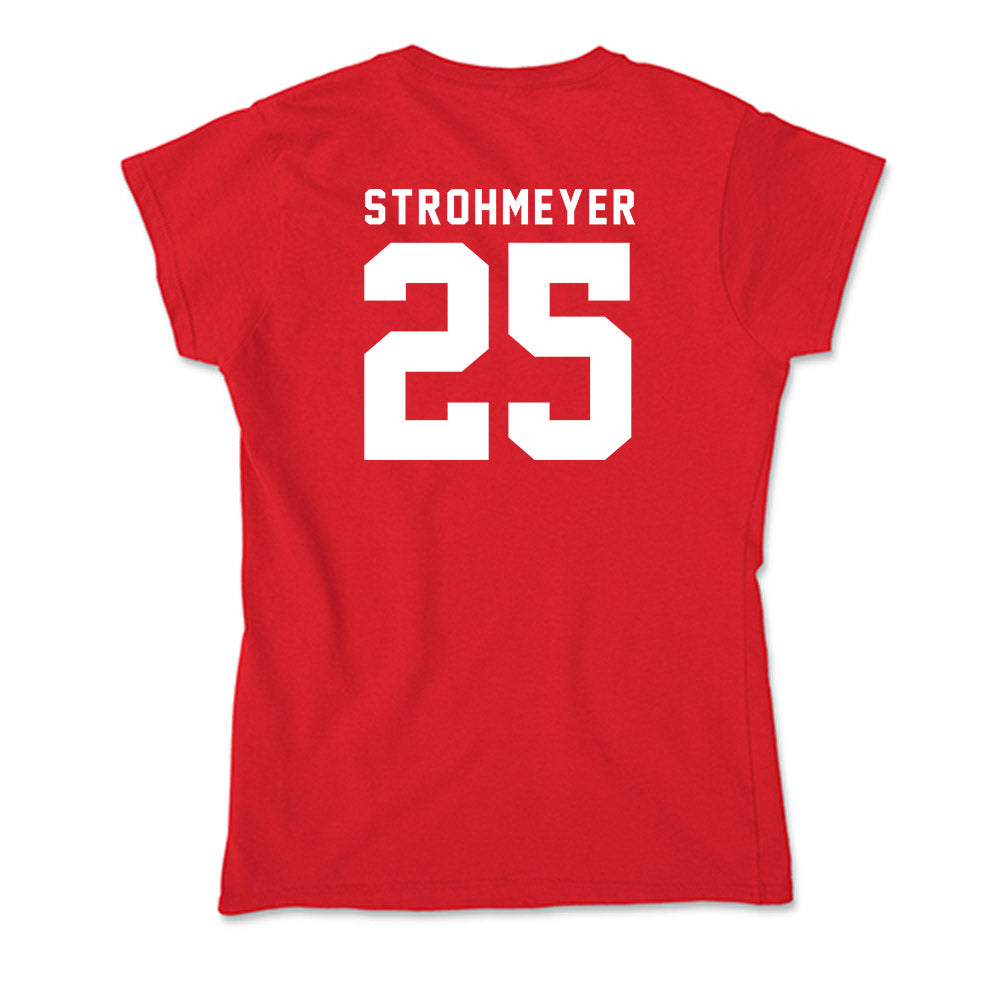 Nebraska - NCAA Baseball : Reed Strohmeyer - Soft Style Women’s T-Shirt-1