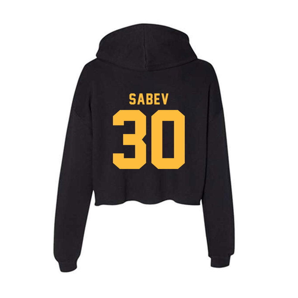 Minnesota - NCAA Men's Ice Hockey : Alexander Sabev - Women's Crop Fleece Hoodie-1