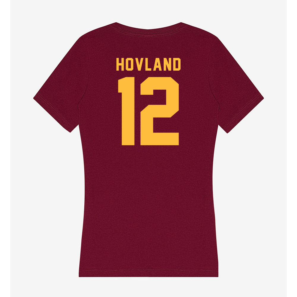 Minnesota - NCAA Women's Ice Hockey : Avery Hovland - Women's V-Neck T-Shirt-1