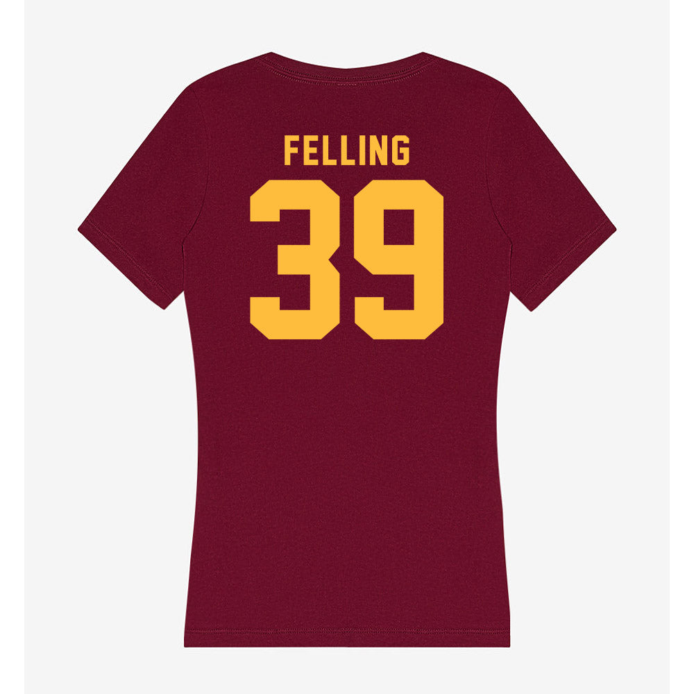 Minnesota - NCAA Baseball : Ethan Felling - Women's V-Neck T-Shirt-1