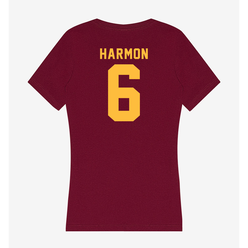 Minnesota - NCAA Women's Basketball : Leah Harmon - Women's V-Neck T-Shirt-1
