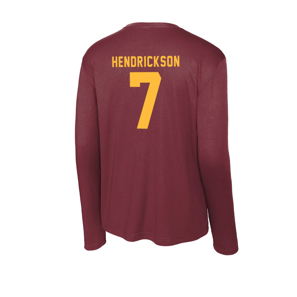 Minnesota - NCAA Men's Ice Hockey : Beckett Hendrickson - Activewear Long Sleeve T-Shirt-1