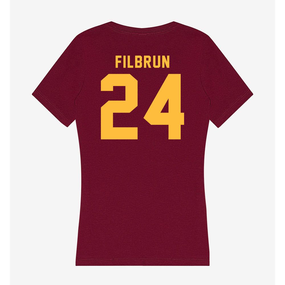 Minnesota - NCAA Women's Soccer : Emily Filbrun - Women's V-Neck T-Shirt-1