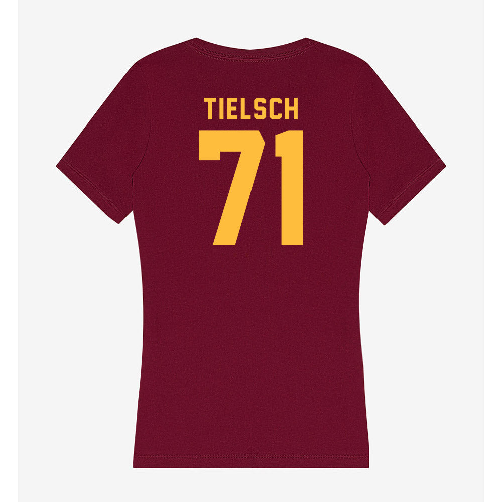 Minnesota - NCAA Football : Lucas Tielsch - Women's V-Neck T-Shirt-1