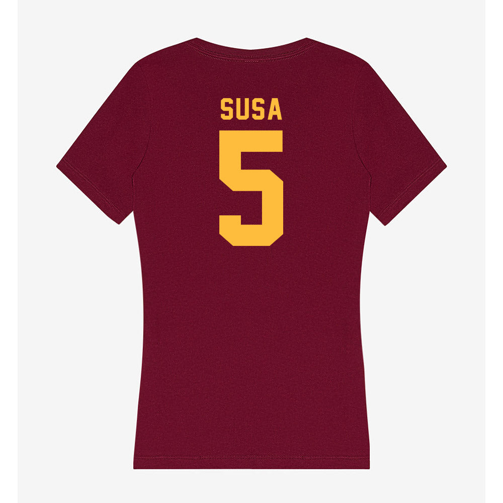 Minnesota - NCAA Softball : Natalie Susa - Women's V-Neck T-Shirt-1
