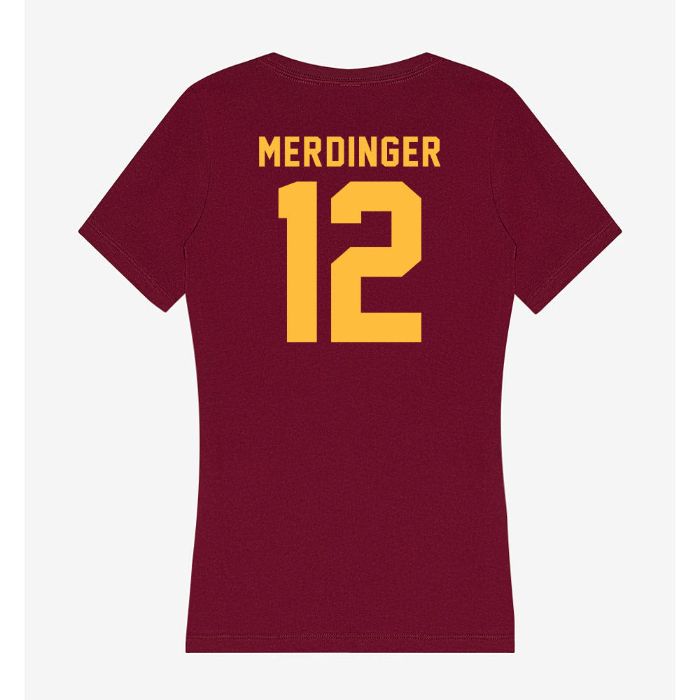 Minnesota - NCAA Football : Michael Merdinger - Women's V-Neck T-Shirt-1