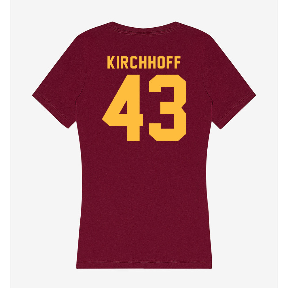 Minnesota - NCAA Baseball : Josh Kirchhoff - Women's V-Neck T-Shirt-1