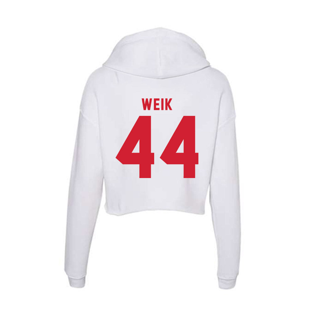 NC State - NCAA Softball : Kendall Weik - Women's Crop Fleece Hoodie-1