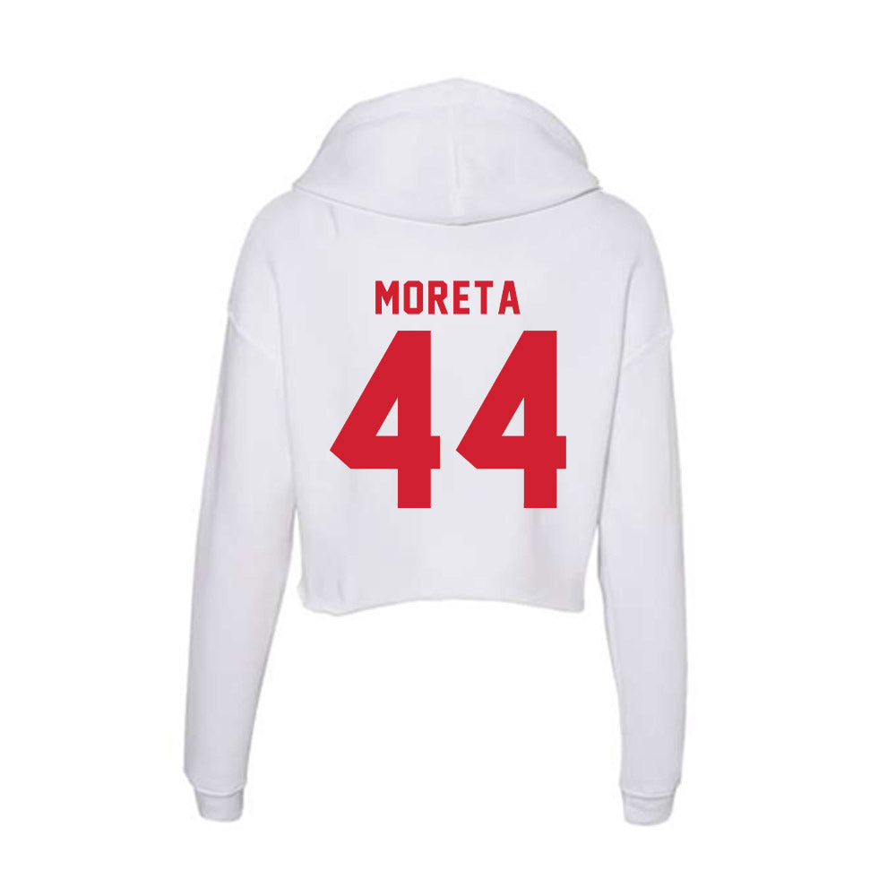 NC State - NCAA Football : Jordan Moreta - Women's Crop Fleece Hoodie-1