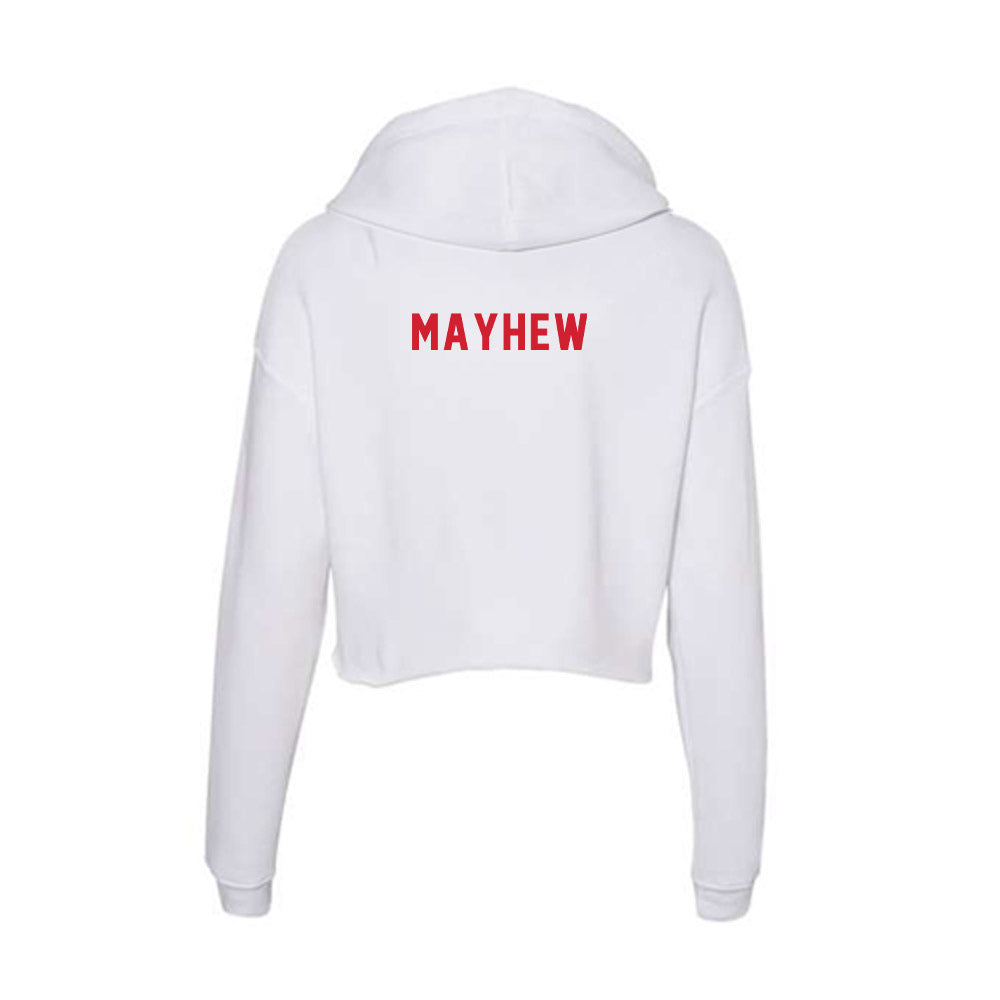 NC State - NCAA Women's Track & Field : Alexis Mayhew - Women's Crop Fleece Hoodie-1