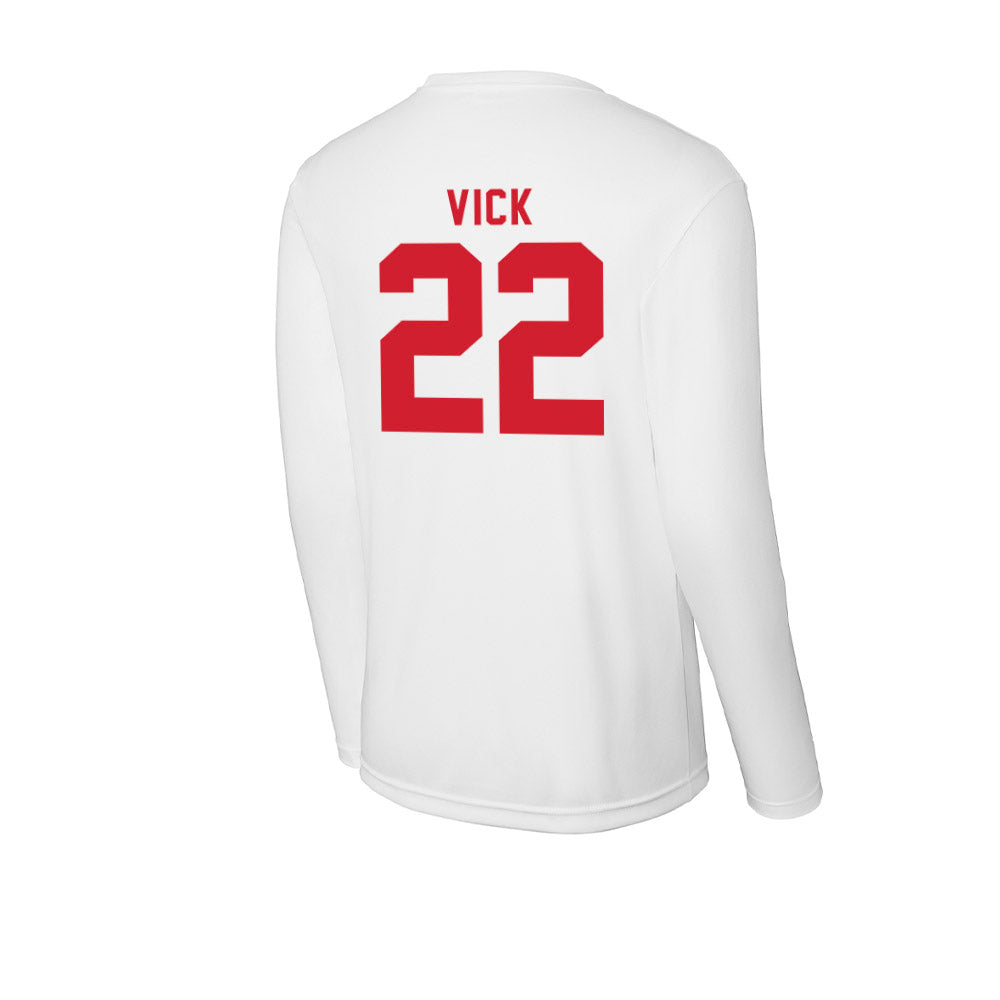NC State - NCAA Football : Jackson Vick - Activewear Long Sleeve T-Shirt-1