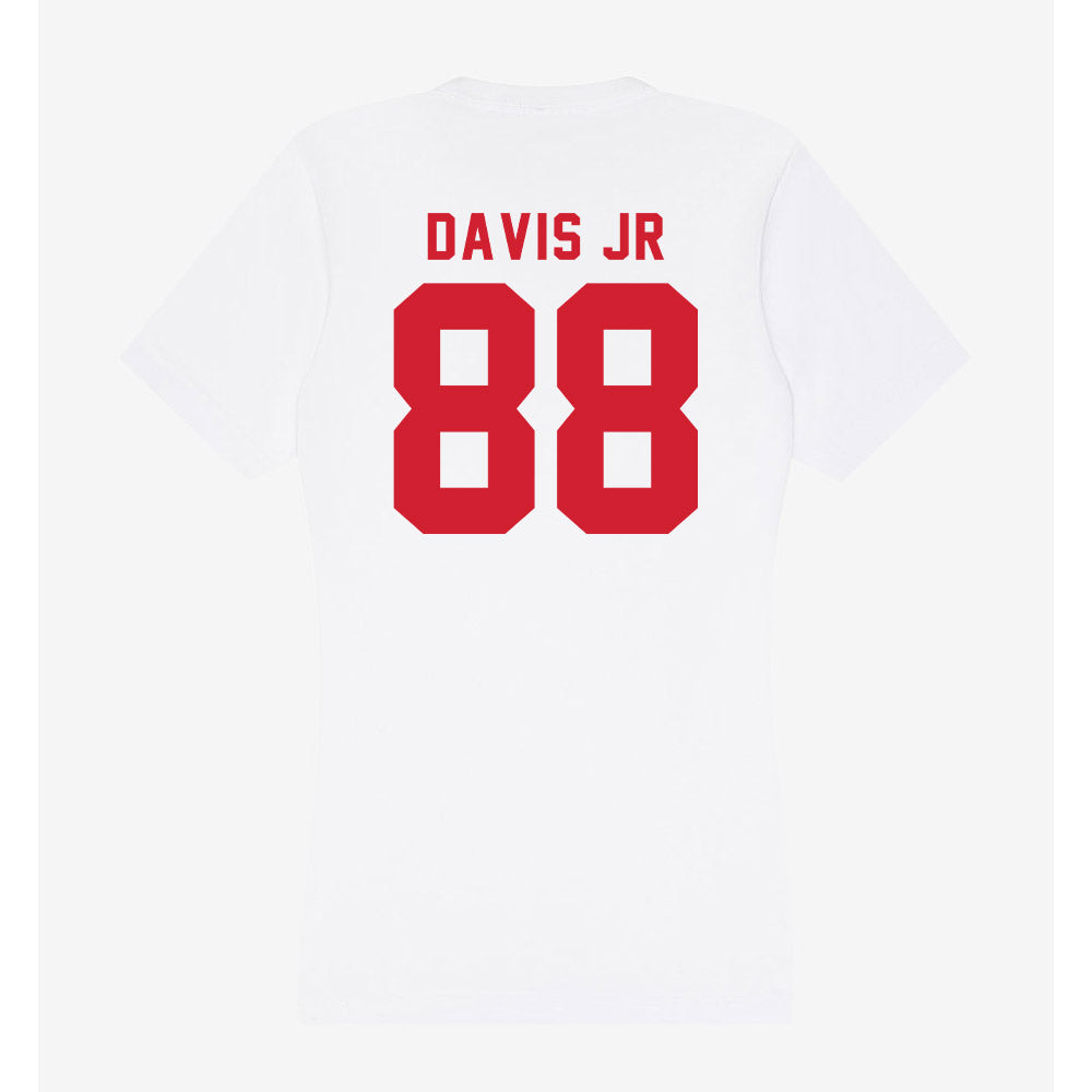 NC State - NCAA Football : Lamaris Davis Jr - Women's V-Neck T-Shirt-1