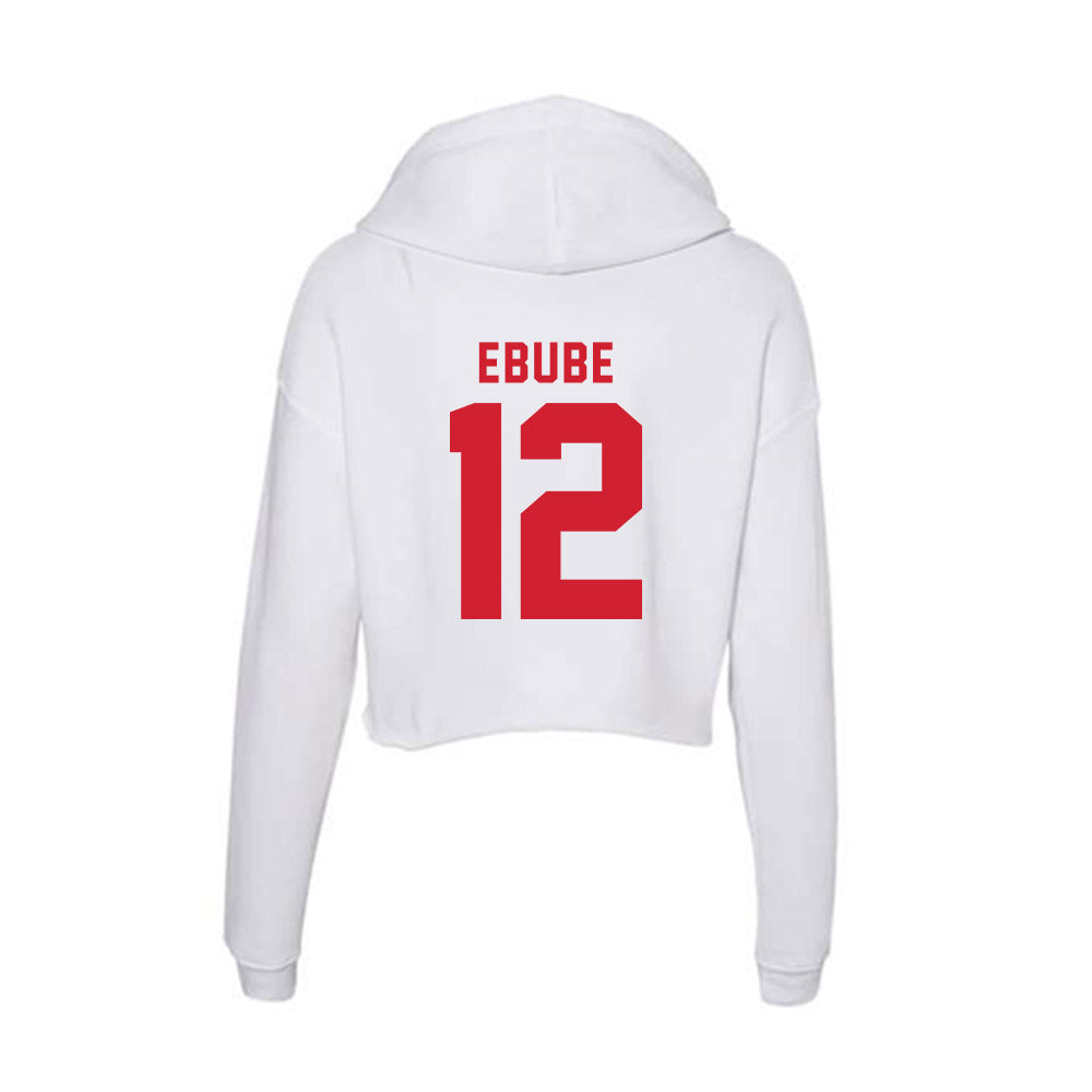 NC State - NCAA Men's Basketball : Scottie Ebube - Women's Crop Fleece Hoodie-1
